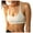 White, variant on Women V Neck Sports Bras Crisscross Adjustable Strappy Wirefree Padded Low Impact Yoga Gym Bra Workout Crop Tops Light Pink S