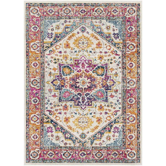 Mark&Day Area Rugs, 9x13 Almenum Traditional Beige Area Rug, White Beige Carpet for Living Room, Bedroom or Kitchen (9' x 12'3")