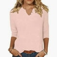 thumbnail image 2 of Summer Tops for Women Size Small Womens Tops Womens Work Shirt Short Sleeve Long Tee Shirt Spandex T Women Long Sleeve for Plain Shirts Cute Summer Light Pink XL, 2 of 4