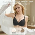thumbnail image 4 of Women Push Up Bra Everyday Underwear Comfortable Lingerie Bralette with Support Anti-Sag-Size75C/34C, 4 of 6