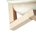thumbnail image 3 of Florero pequeño Perfecl Adornos beige Cerámica y madera 12 cm x 12,5 cm, 3 of 7