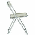 thumbnail image 6 of LeisureMod Lawrence Modern Acrylic Folding Chair With Metal Frame Set of 4 in Amber, 6 of 10
