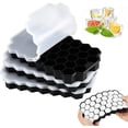 thumbnail image 1 of 3 paquetes de bandejas para cubitos de hielo, moldes para cubitos de hielo 111 bandejas de cubitos de hielo de silicona flexible con tapa extraíble resistente a salpicaduras, apilable y sin BPA Zhivalor YQ-1813, 1 of 7