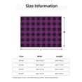 thumbnail image 5 of Uemuo Purple Black Plaid Printed Throw Blanket for Couch, Fluffy Fuzzy Blankets for Bed, Sofa, Cozy Flannel Faux Fur Blanket-50"x40", 5 of 6