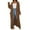 Khaki, variant on Green Women's Plus Size Coats, Acrylic Solid Color Coat, Women's Solid Color Long Sleeved Loose Knit Sweater Outerwear Long Cardigan, 4XL