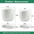 thumbnail image 5 of BUYMAX Small Orchid Pots with Holes 5 inch & 6 inch, Ceramic Orchid Pots for Repotting, 2 Pack Breathable Slotted Orchids Planter, White Flower, 5 of 8