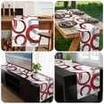 thumbnail image 6 of Red Grey Table Runner 72 Inches Long, Geometric Circle Modern Abstract Simple Art Kitchen Coffee Dining Table Decoration for Home Party Birthday Wedding Home Decor 14x72 Inches, 6 of 8