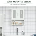 thumbnail image 4 of kleankin Bathroom Cabinet, Wall Mounted Medicine Cabinet with 2 Door, 4 of 10