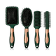 thumbnail image 1 of Herramientas De Peluquería Peine Redondo 4 unidades  Malubero Verde con negro, 1 of 4