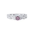 thumbnail image 3 of 3/8ct Pink Diamond Infinity Vintage Engagement Ring 14K White Gold, 3 of 3