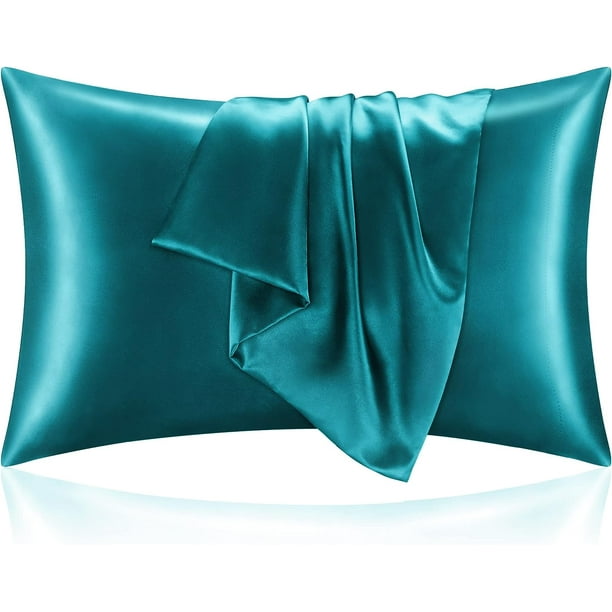 Satin Silk Pillowcase for Hair and Skin Teal Pillow Cases