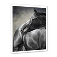 thumbnail image 2 of Designart 'Close Up Of A Black Horse' Farmhouse Framed Art Print, 2 of 4