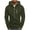 Army Green, variant on IROINNID Men's Long Sleeve Zip Up Short Hooded Jacket Solid Color Casual Sports Fitness Sweater Cardigan Sweater Jacket