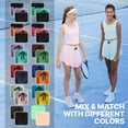 thumbnail image 6 of Essenclo Flowy Girls Butterfly Shorts Skirts w/Pockets & Athletic Sleeveless Tank Tops, Dance Tennis Cheer Running (5pc Set) - E2106 - Set-5 - 3-4, 6 of 7