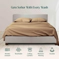 thumbnail image 3 of Emperor Size Sheet Set, 600 Thread Count, 100% Pima Cotton – Soft & Durable Bedding Deep 14-16 Inch Mattresses, Soft & Durable Bedding Emperor Size (Solid, Taupe), 3 of 5