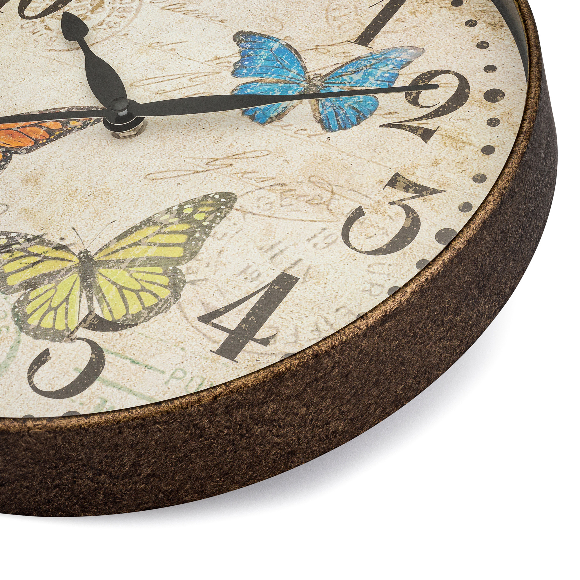 Westclox 12" Round Butterfly Wall Clock - image 3 of 6