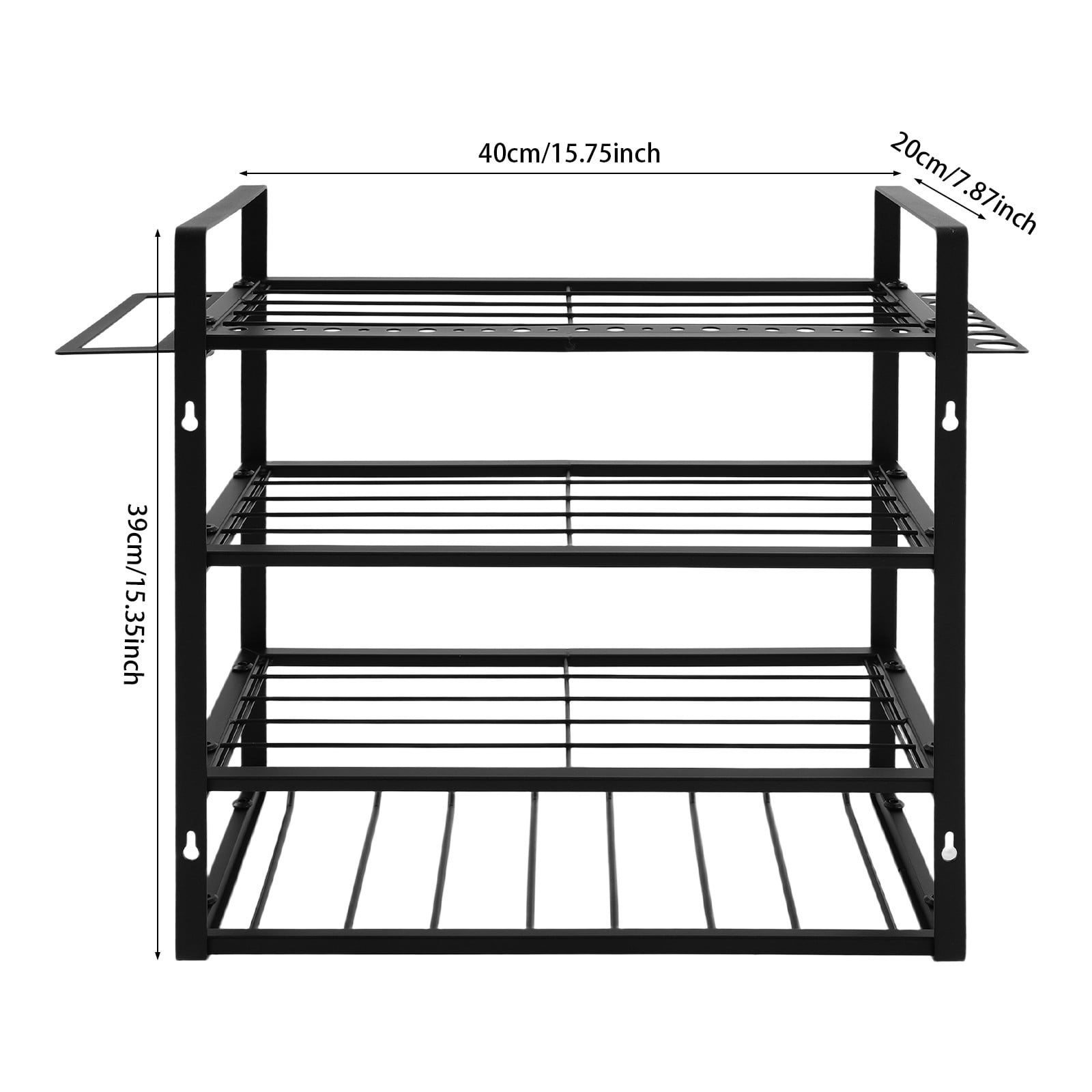 Carbon Steel Tool Organizer, Black Modern Style, Fits Tool Rooms and Workshops for Storing Various Hand Tools