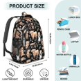 thumbnail image 5 of Highland Cow and Girl Print Backpack for School, Cute School Bag with Adjustable Shoulder Straps and Padded Back, 16.9"x12.6"x5.9", 5 of 5