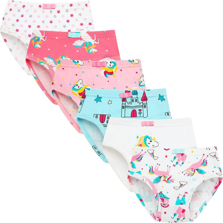 SYNPOS Girls Underwear 100% Cotton Underwear for Girls Breathable Toddler  Girl Underpants Comfort Baby Girls Panties 6 Packs