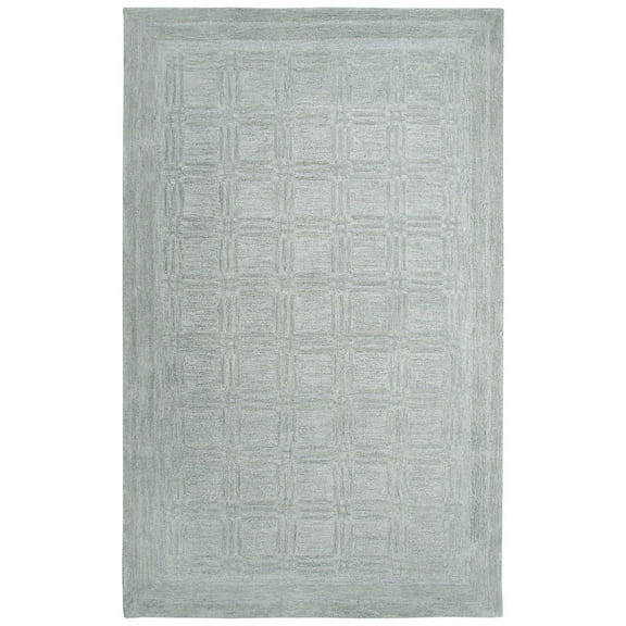 Alora Decor Emerson 8' x 10' Squares Grey/Gray/Rust/Blue Hand-Tufted Area Rug