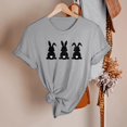 thumbnail image 4 of TSADFHJI Yoga Tops for Women Flowy Womens Spring Summer Rabbit Printed Short Sleeve O Neck T Shirt Top S Grey, 4 of 5