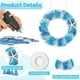 thumbnail image 4 of Sinkoo Sea Glass Wreath - Handmade 8.5 Inch Beach Wreath, Coastal Style Christmas Decor Wreaths for Home Decor, Door, Window, Kitchen Cabinet, Chair and Wall (Blue), 4 of 6
