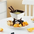 thumbnail image 4 of Homelife Chocolate Fondue Mugs Set with Forks 300ml Ceramic Melting Pot Set for Chocolate Cheese Butter Tealight Candle Fondue Pot, 4 of 13