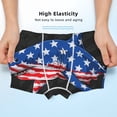 thumbnail image 3 of Yiaed Shark With USA Flag Print Boys' Boxer Briefs Cotton Casual Stretch Comfort Boys Boxers - Kids Boxer Briefs Underwear for Boys (6-18)-Medium, 3 of 5