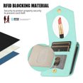 thumbnail image 6 of Feishell Crossbody Wallet Case for Samsung Z Flip3, [RFID Blocking] Credit Card Holder Shoulder Strap,PU Leather Purse with Back Mirror Flip Women Girls Cover for Samsung Galaxy Z Flip3, Green, 6 of 10