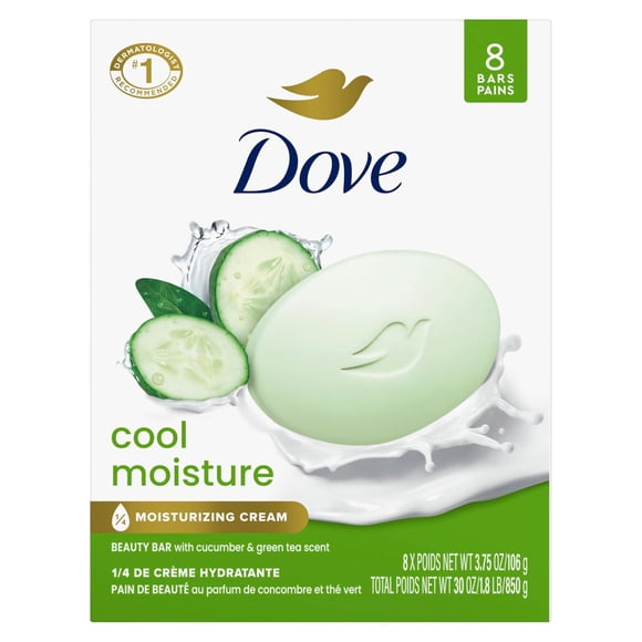 Dove go fresh Beauty Bar, Cucumber and Green Tea 4 Ounce, 8 Bar