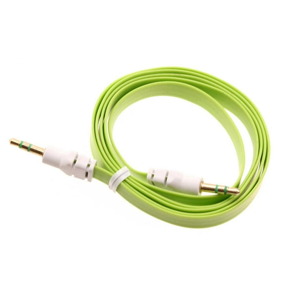 3.5mm Aux Cable Adapter Car Stereo Aux-in Audio Cord Speaker Jack Wire Green E2W for Motorola Moto X 2 (2nd Gen), Droid Ultra Turbo, Google Nexus 6, G4 Plus, G5S Plus Play E LTE, Maxx 2