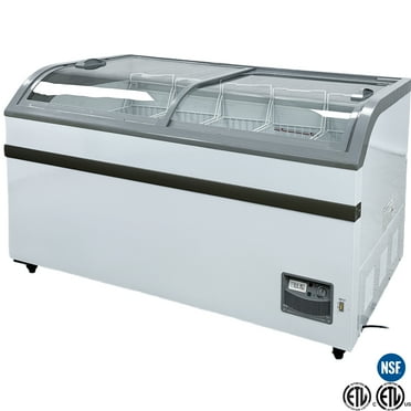 NSF 58 in. Grocery Freezer 13 Cu.Ft. Commercial Freezer Showcase Chest Freezer Display Merchandiser