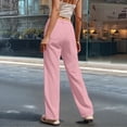 thumbnail image 4 of Kelon Women's Casual Pants, Womens Cotton Pants Wide Leg Dress Pants Women Business Casual High Waisted Work Trousers Pants with Pockets, 2XL, 4 of 8