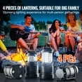 thumbnail image 5 of VEVOR LED Camping Lanterns, 4 Pack, Magnetic Base, Battery Powered Lights, Lightweight Hanging Collapsible Lights, Ideal for Outdoor Camping Hiking, Emergency Survival Lights for Hurricane, Black, 5 of 9
