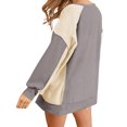 thumbnail image 2 of Sweatshirt for Women Crewneck Loose Fit Sweater Color Block Long Sleeve Knitted Pullover Fall Fashion Winter Clothes, 2 of 4