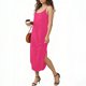 thumbnail image 4 of Vestido Corto para las Mujeres Verano Cuello en V Color Sólido Vestido de Cambio de Manga Corta con Bolsillos, Top de Primavera Casual para el Uso Diario, 4 of 7