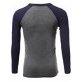 thumbnail image 2 of FashionOutfit Men's Long Sleeve Raglan Roundneck Baseball T-shirt Tops, 2 of 3