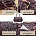 thumbnail image 5 of Stylish Crocodile Print Crossbody Bag Handbag for Women – Leather Purse with Top Handle & Adjustable Strap, 5 of 5