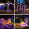 thumbnail image 2 of 4 Pack 100 LED Solar Christmas Lights, 33ft Solar String Lights Outdoor Waterproof, 8 Modes Multicolor Solar Fairy Lights for Garden Yard Tree Christmas Decorations, 2 of 7