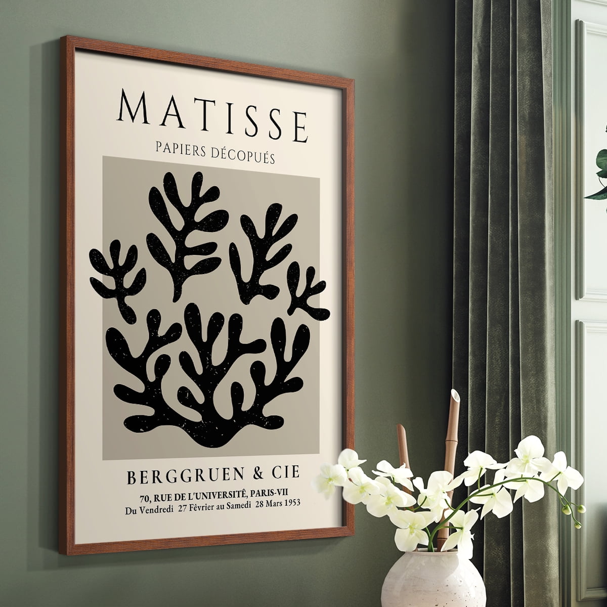 Matisse CLV Framed Print in Brown Solid Wood 16 x 20 Framed Print