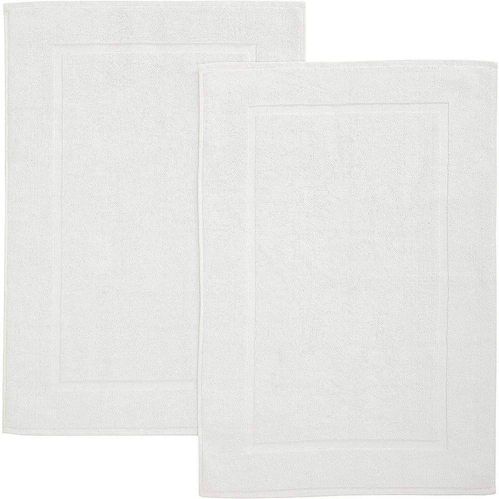 Bliss Casa Cotton Banded Bath Mat (2 Pack) 20 x 32 Inch Genuine Ring