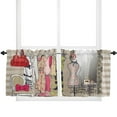thumbnail image 6 of Female Dressing Room Cosmetics Stripes Curtains Home Decor Living Room Kitchen Balcony Room Window Curtain Bedroom Decoration, 6 of 7