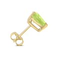 thumbnail image 3 of Timeless Classics Heart Shape Peridot Stud Earrings in 14K Yellow Gold - 7MM, 3 of 5
