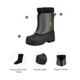 thumbnail image 3 of BURUDANI Boys Girls Kids Warm Waterproof Snow Boots Winter Outdoor Snow Boots KSTAR GREY/ORANGE Size 1, 3 of 5