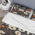 thumbnail image 4 of Designart "Whimsical Garden In Bohemian Style I" Black Floral Bedding Covert Set - Cottage Bed Set With 1 Sham, 4 of 5