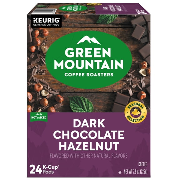 Green Mountain Coffee Roasters, Dark Chocolate Hazelnut Dark Roast K-Cup Coffee Pods, 24 Count