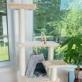 thumbnail image 6 of Armarkat 65-in Real Wood Cat Tree & Condo Scratching Post Tower, Beige, 6 of 6