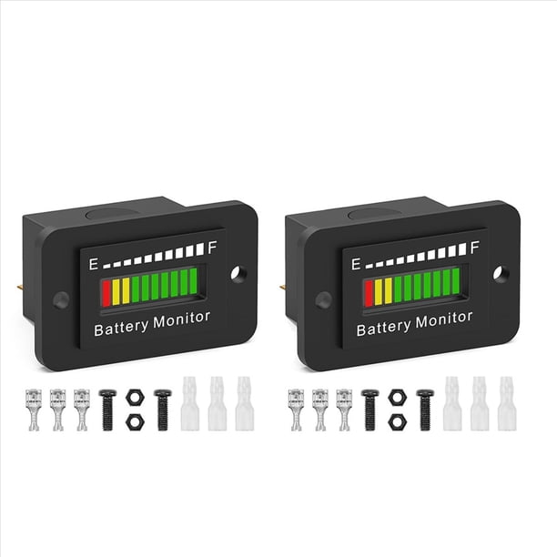 2X 12V 24V 36V 48V 60V 72V LED Monitor de BateríA Indicador Indicador de Combustible de BateríA Probador de BateríA de Iones de Litio