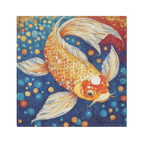 Satin Native Fab Cotton Dinner Napkin Radiant Koi Reusable