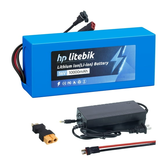 36V 10AH Battery 36V Lithium-ion Ebike Battery with BMS Compatible for 200W-750W Motors Adult Electric Bikes